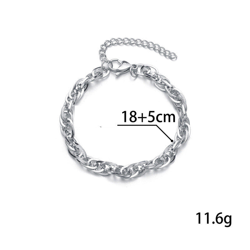 Cross-border Retro Chain Bracelet Men And Women Simple Hundred